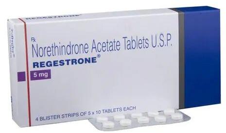 Norethisterone Tablets I.p. 5 Mg, Packaging Type : Strips