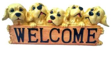 Welcome Dog Showpiece