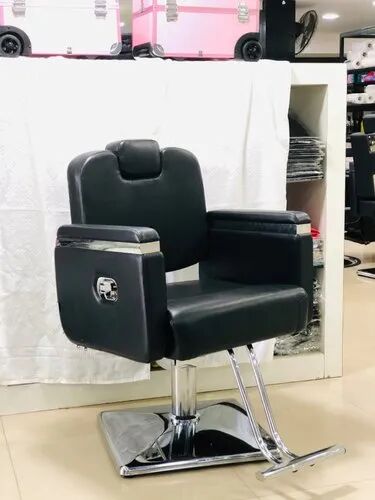 Black Synthetic Leather Salon Chair, For Professional