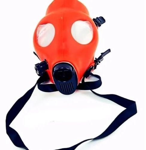 Silicone Gas Mask, Color : Orange