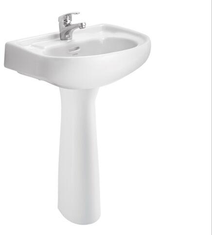 Cera Pedestal Wash Basin, Color : Snowhite