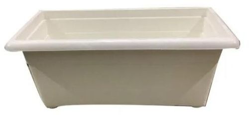 White Rectangular Plastic Window Box Planter, Size : 24inch