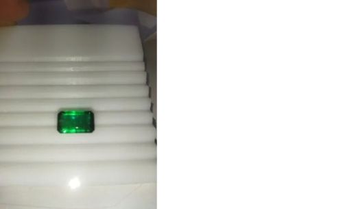 Emerald Cut Gemstone, Color : Green