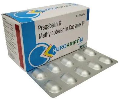 Pregabalin Methylcobalamin Capsules, Packaging Size : 10X10 Alu Alu