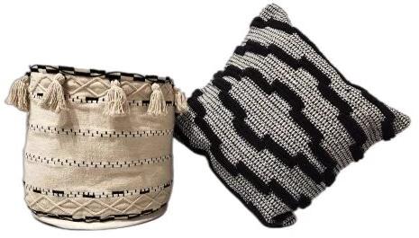 Canvas Basket Cushion Cover Set, For Home