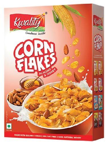 Kwality Cornflakes Almond & Honey, For Breakfast Use, Packaging Type : Box