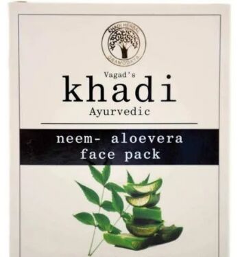 Vagad's Khadi Neem Aloevera Face Pack, Packaging Size : 100 G