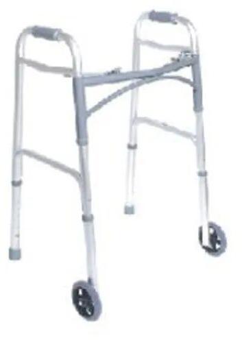 Aluminium Adjustable Walker, Color : Silver