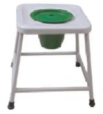 Mild Steel Commode Stool, Color : White