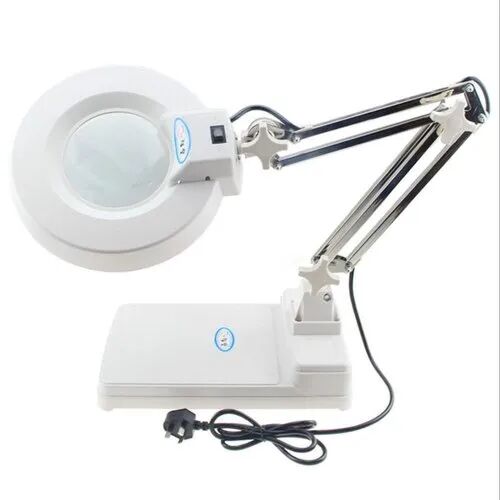 Plastic Table Top Magnifier, Color : White