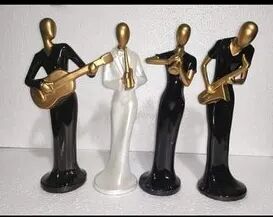 Dinar Enterprises Resin Musical Band Statue, For Home Decor , Packaging Type : Thermocol Brick