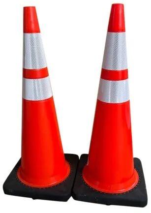 PVC Heavy Base Traffic Cone, Color : Orange