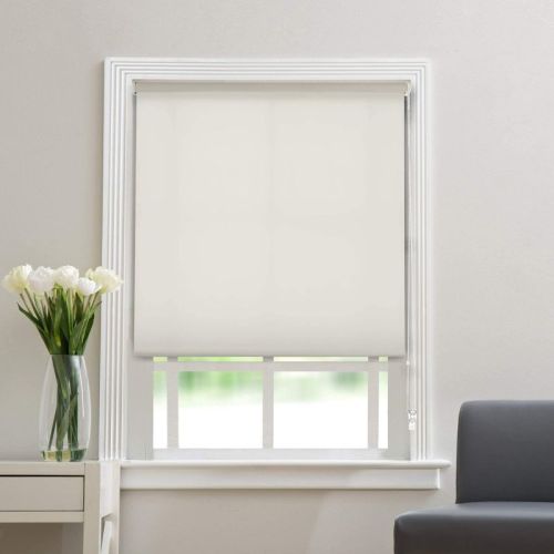 Cotton Plain Window Roller Blind Curtains, Size : Standard