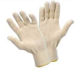 Poly Cotton Seamless Knitted Gloves, For Auto Mobile Company’s, Size : Small