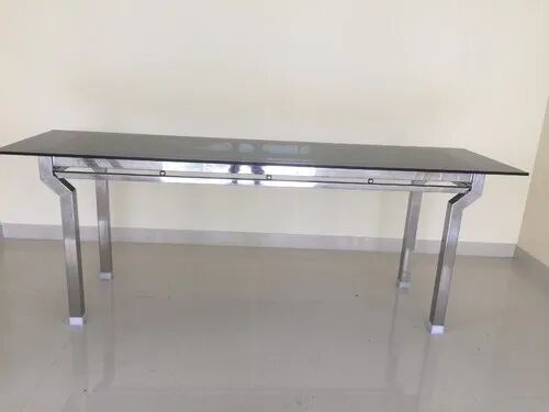 Stainless Steel Dining Table, For Home, Shape : Rectangular