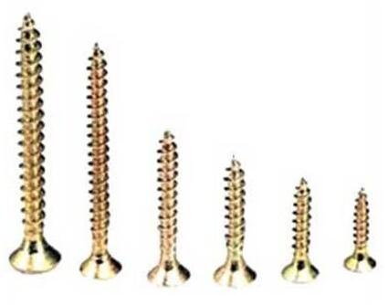 Carbon Steel Chipboard Screw, Color : Golden