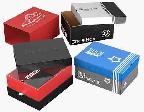 Rectangular Shoe Boxes, Color : Multi Color