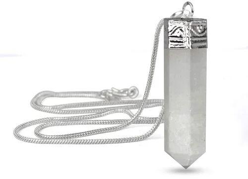 White Crystal Healing Selenite Gemstone Pendant, Size : Max. 5 Cm