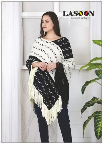 Plain Ladies Woolen Stole, Size : 70x200 Cm