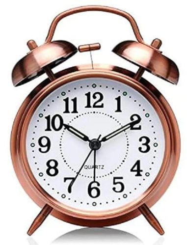 Metal Twin Bell Clock, Packaging Type : Box