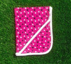 Printed 100% Cotton Single Jersey Hooded Baby Blanket, Size : 70x70cm