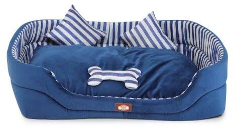 Strips Polyester Sofa Dog Bed, Size : Large