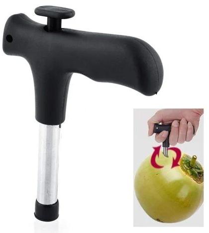 Rozkey Silver Green Coconut Opener, Feature : Easy To Use,  safe, Non-toxic,  durable.