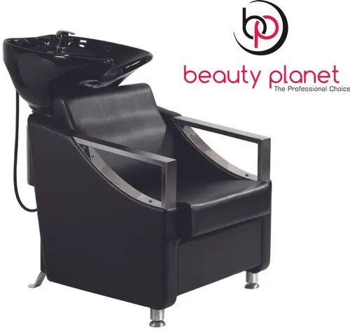 Synthetic Leather Shampoo Chair, For Professional, Color : Black
