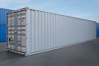 Galvanized Steel 40HC Used Shipping Container, Color : Blue, White