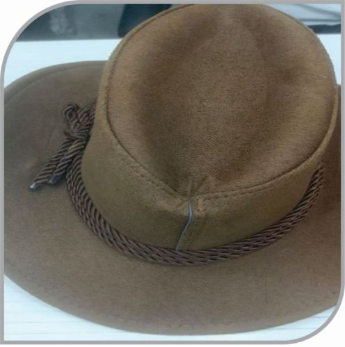 Faux Leather Plain Brown Cowboy Hat, Gender : Unisex