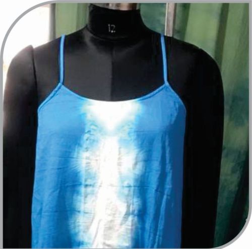 Cotton Casual Wear Tie Dye Tunic Dress M, Xl