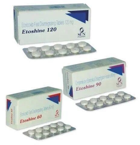 Etoshine Pain Relief Tablet, Packaging Type : Strips