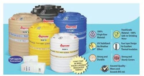 Plastic Supreme Water Tanks, Color : White