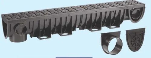 PVC Surface Drain Channels, Color : Black