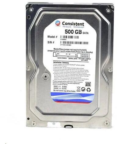 Consistent Metal Hard Disk Drive, For Internal, Style : HDD