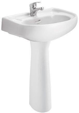 Oval Ceramic Antique Pedestal Wash Basin, Color : White