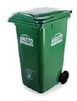 Plastic Garbage Bin, Color : Green