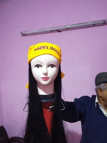 Silk Happy Holi Hair Wig, Color : Black