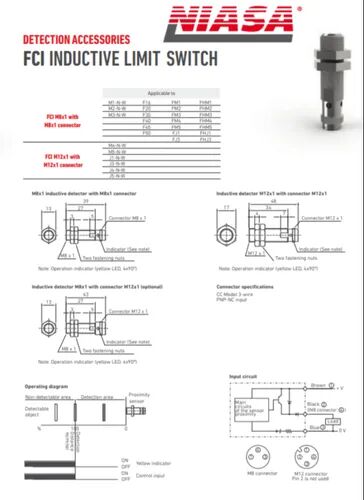 Inductive Sensor, For Industrial, Model Name/number : Fci