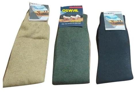 Plain Woolen Army Socks, Color : Black, Khakhi, Olive Green