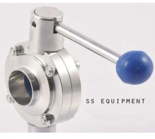 Stainless Steel SS Butterfly Valve, Color : Silver