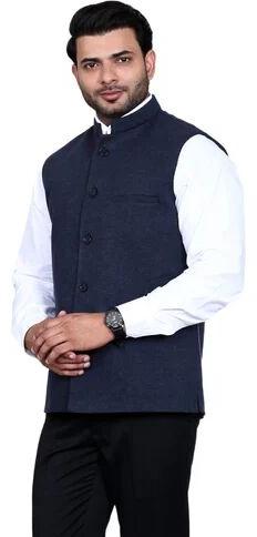 Wmoswal Plain Corporate Tweed Waistcoat, Gender : Men