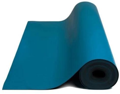 Blue Rectangular ESD Rubber Mat, Pattern : Plain