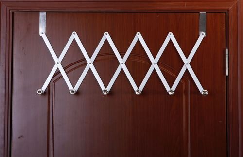 Steel Door Cloth Hanger, Color : Silver