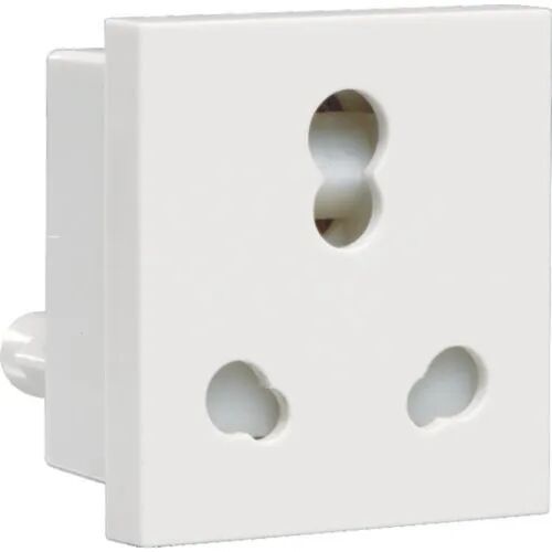 Poly Carbonate (Body) Anchor Penta Twin Socket, Voltage : 240 V AC