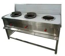 Stainless Steel Three Burner Bhatti, For Cooking, Fuel Type : LPG