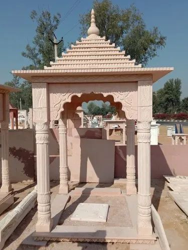 Carved 10 Feet Sandstone Chhatri