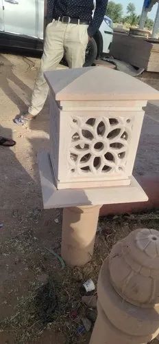 Pink Decorative Sandstone Lamp, Style : Handmade