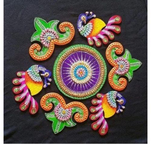 Fancy Wooden Rangoli, Shape : Round