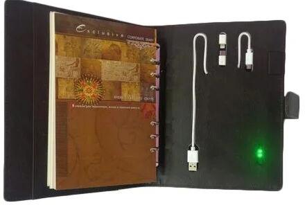 Leather Office Diary, Color : Black